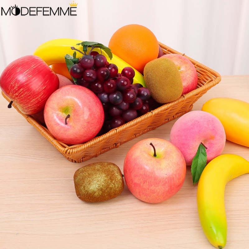 กล้วยปลอม ผลไม้ มะม่วง พีช แอปเปิ้ล โฟมประดิษฐ์ เหมือนจริง สีส้ม สําหรับตกแต่งสวน พร็อพถ่ายรูป ห้องอาหารค่ํา ปาร์ตี้ สวน