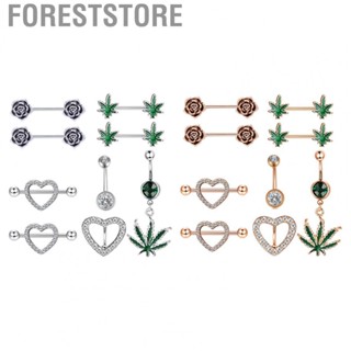 Foreststore Belly Button Rings  Smoothing Stainless Steel Navel Rings 9Pcs  for Party