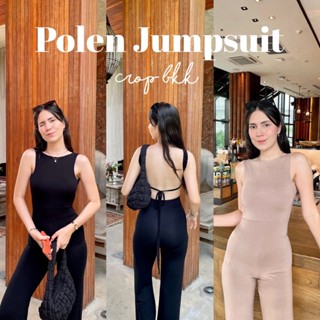 🍁Polen Jumpsuit🍁 จั้มสูทผูกหลัง สวยหรูดูแพง ด้านหน้าเต็มตัว ด้านหลังผูกปรับ ผ้าเรยอนรัดรูปเก็บหุ่นปังๆ