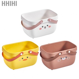 Hhihi Shower Bin  Shower  Cartoon Style Soft Wide Handle Hollowed Bottom  for Bathroom