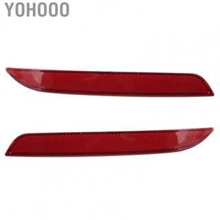 Yohooo Bumper Warning Reflector  Rear Bumper Reflector ABS Plastic Warning Red  for F10 5 SERIES 2010‑2016