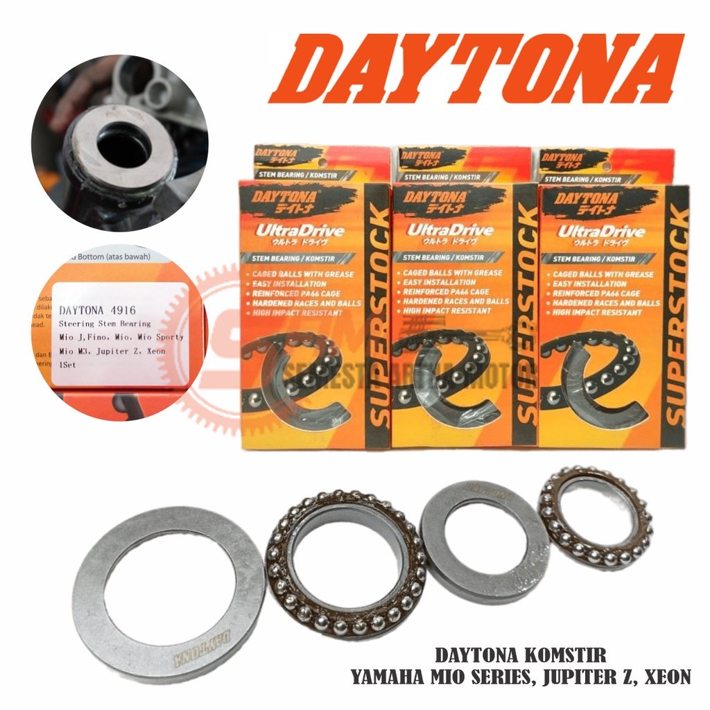 คอพวงมาลัย Daytona Yamaha F1zr RX King Mio J M3 Jupiter Z MX Fino Bearing Superstock Racing Motor