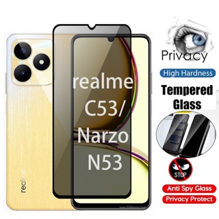 ฟิล์มกระจกนิรภัยกันรอยหน้าจอ 9H กันแอบมอง สําหรับ realme C53 C51 NFC C 53 51 realmeC51 realmeC53 4G 2023