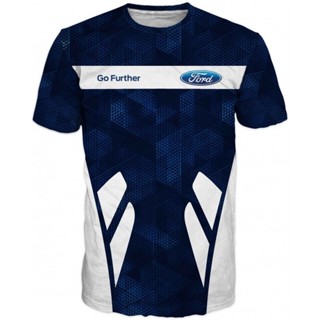 ใหม่ เสื้อยืด พิมพ์ลายรถแข่ง ford world rally 3 มิติ 2022