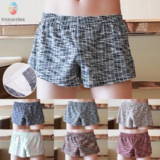 【TRSBX】Mens Home Boxer Shorts Gym Training Shorts Breathable Sports Pants Shorts