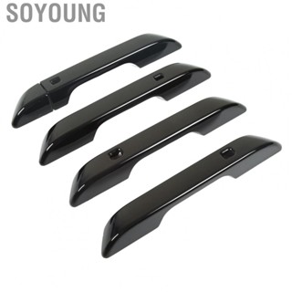 Soyoung Exterior Door Handle Cover  5Pcs Side Door Handle Cover Glossy Black Scratch Protector Stylish Decoration  for Car