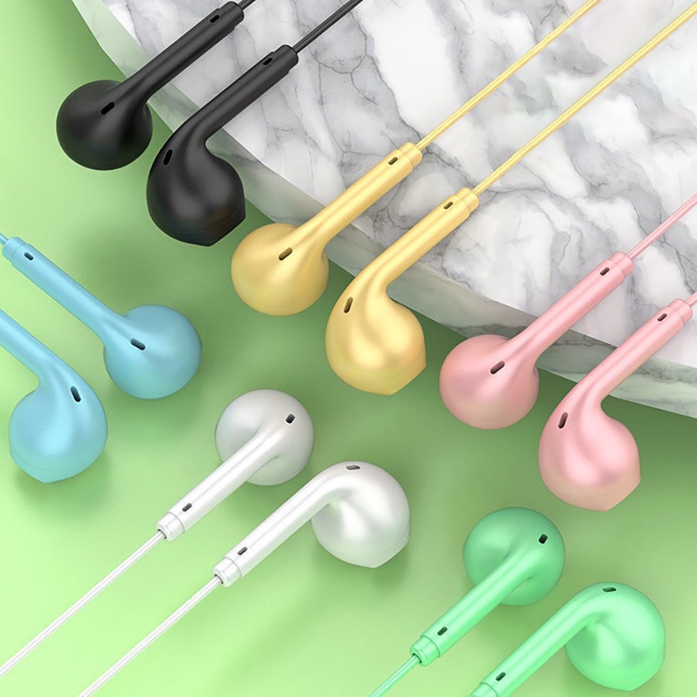หูฟังมีสาย เชื่อมต่อผ่าน AUX 3.5 เลือกได้หลายสี ควบคุมสายสนทนา ไมโครโฟนชัด หลากสีให้เลือกU-19