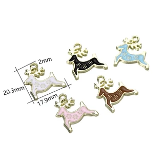 St.kunkka 10pcs ดอกไม้ปลาดาวหัวใจโป๊กเกอร์ Swallow Elk Sparkling Star Fox Shark Multi-สไตล์น้ํามันหยดจี้โลหะผสมสังกะสีจี้สําหรับเครื่องประดับสร้อยข้อมือ