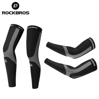 Rockbros ปลอกแขน ผ้าฟลีซ ให้ความอบอุ่น แฟชั่นฤดูใบไม้ผลิ และฤดูใบไม้ร่วง ฤดูหนาว สําหรับขี่จักรยาน เล่นกีฬา