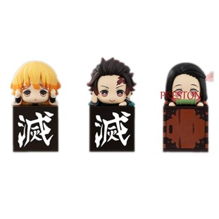 Preston ฟิกเกอร์ PVC ลาย Demon Slayer Shinazugawa Genya Agatsuma Zenitsu Iguro Obanai Uzui Tengen Tokitou Muichirou