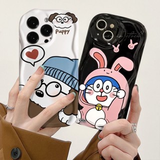 เคสโทรศัพท์มือถือแบบนิ่ม ลายการ์ตูนโดราเอมอน กระต่าย ลูกสุนัข 3D ขอบโค้ง น่ารัก สําหรับ IPhone 7 6 8 6s Plus XR XS X Max 8Plus 7Plus SE 2020 11 12 14 13 Pro Max