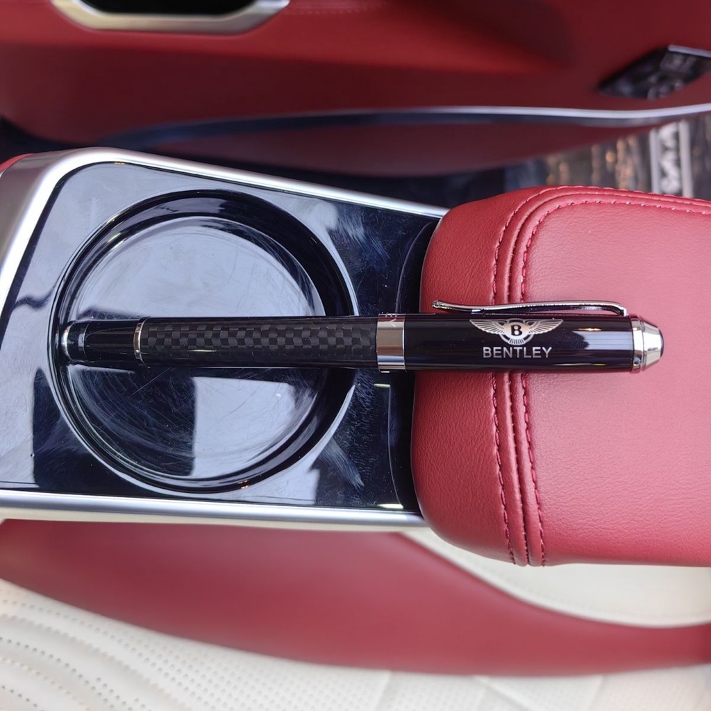 Bentley Bentley High-End คาร์บอนไฟเบอร์สีดําปากกาลายเซ็นผู้ชายธุรกิจปากกาสไตล์จีนแบบพกพาผู้ชายธุรกิจ