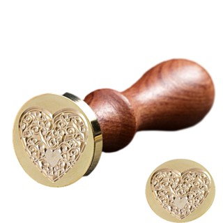 Reusable Universal Detachable Multifunctional Retro Scrapbook Invitations Iris Pattern Brass Head Wax Seal Stamp