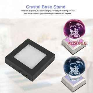 ALISONDZ ฐานโคมไฟแก้วคริสตัล 3D เลเซอร์ภายใน LED