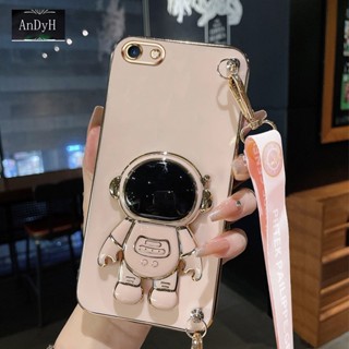 Andyh เคสโทรศัพท์มือถือ ลายนักบินอวกาศน่ารัก พร้อมสายคล้องยาว สําหรับ OPPO A39 A57 2016 F3 Lite A83 A1 A59 F1S F5 A3 F7 A37 A37F