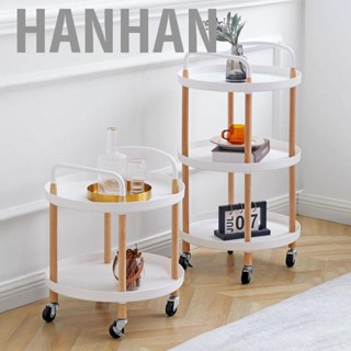 Hanhan Cart Storage Rack Plastic Armrest Design Corrosion Resistant Rolling Storage Cart for Home Living Room Office