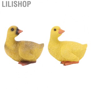 Lilishop Duck Decoration  Resin Cute Vivid Expression Weather Resistant Duck Ornament Delicate  for Yard