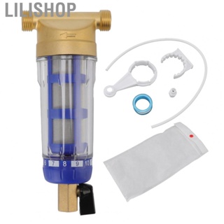 Lilishop Cyclonic Sedimentation Water Filter G1/2in Backwashing Pure Copper Whole House Water Filter for Washer