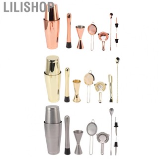 Lilishop Boston Shaker Tool Set  Bartender Kit Corrosion Resistant Good Temperature Preservation Effect Stainless Steel  for Replacement