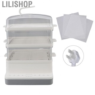 Lilishop AC 220V 800W Multifunction Electric  Steamer 3 Tier 18L Large  For Home Vegetables Meats Rice Grains
