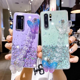 Butterfly Casing OPPO Reno 5 6 7 8 5Z 8T 6Z 8Pro 8Z 7Z 4G 5G A77 Gradient Bracelet Bling Transparent Bright Colour Star Clear Soft Case Phone Back Cover 1QH 27