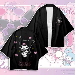 Gp1 เสื้อคาร์ดิแกนกิโมโน พิมพ์ลายการ์ตูนอนิเมะ My Melody 3D ทรงหลวม พลัสไซซ์ PG1