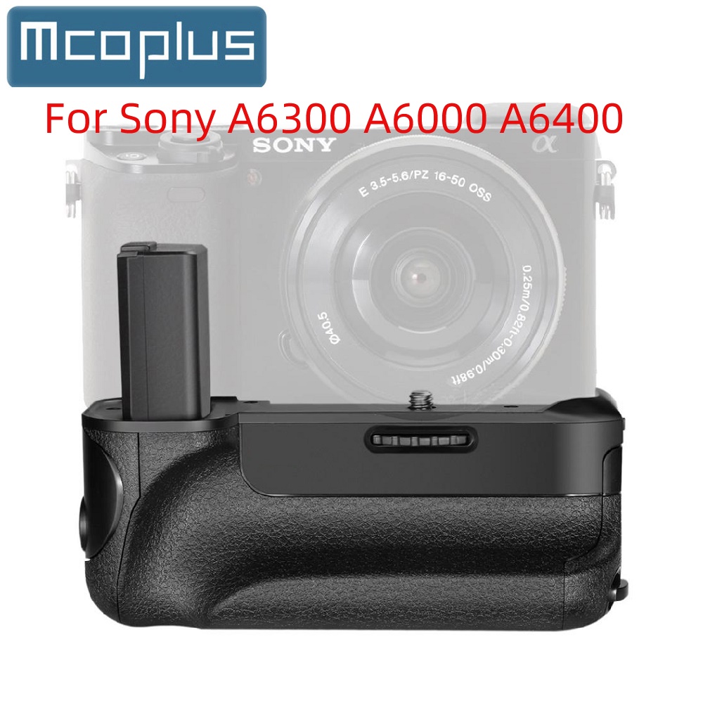 Mcoplus BG-A6000 แบตเตอรี่แนวตั้ง Grip สําหรับ Sony A6300 A6000 A6400 A6100 กล้องทํางานร่วมกับ NP-FW