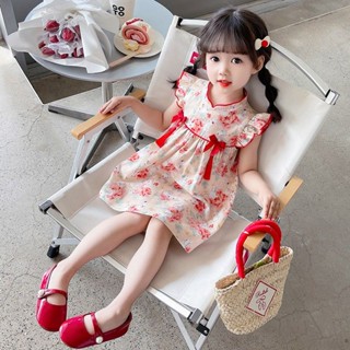 พร้อมส่ง~ ชุดเดรสกี่เพ้า สไตล์จีน สําหรับเด็กผู้หญิง