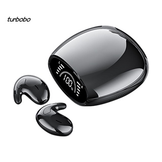 Turbobo หูฟังสเตอริโอไร้สาย บลูทูธ 5.2 ลดเสียงรบกวน หน้าจอดิจิทัล LED ขนาดเล็ก สําหรับวิ่ง เล่นกีฬา