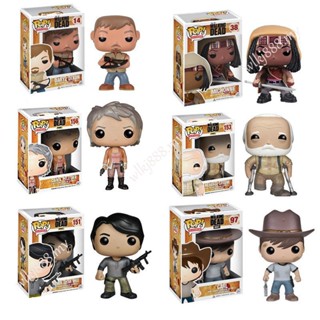 โมเดลฟิกเกอร์ Funko POP The Walking Dead 153 HERSHEL GREENE 156 CAROL PELETER 38 MICHONNE MERLE DIXON สําหรับตกแต่งออฟฟิศ