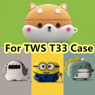 พร้อมส่ง!  เคสหูฟัง แบบนิ่ม ลายการ์ตูนตลก สําหรับ TWS T33 TWS T33