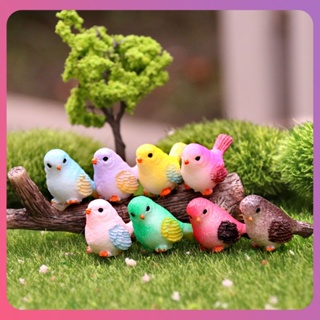 Creative Bird Moss Micro-landscape Succulent Accessories Cute Cartoon Simulated Bird Ornaments Gardening Plants Animal Resin Crafts Ornaments For Gift [COD]