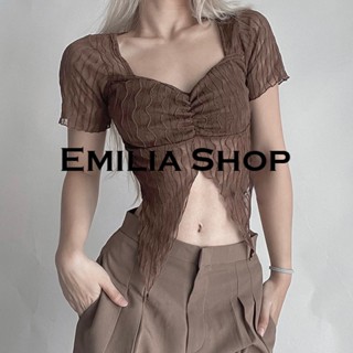 EMILIA SHOP  เสื้อยืด เสื้อครอป เสื้อผ้าแฟชั่นผู้หญิง สไตล์เกาหลี 2023 ใหม่  Unique ทันสมัย Trendy ทันสมัย A29J1NO 36Z230909