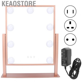 Keaostore Dressing Table Mirror  Adjustable Light Color Makeup Beauty 100‑240V Touching Control Rose Gold for Bedroom