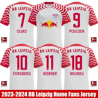 เสื้อยืดกีฬาแขนสั้น ลายทีมชาติฟุตบอล Olmo Forsberg Werner Poulsen Nkunku SY3 2023-2024 RB Leipzig พลัสไซซ์ YS3