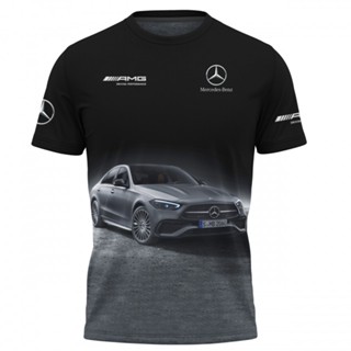 เสื้อกีฬาแขนสั้น ลายทีม Mercedes D043 3D