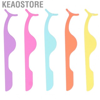 Keaostore Applicator   4.2 X 0.7in Painted Surface Layer Arc Clamp Mouth Stainless Steel for Eyelash Beauty Training School Women