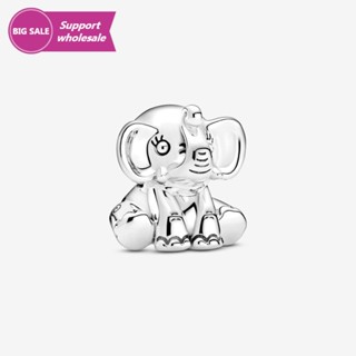 Ellie the Elephant Charm สร้อยข้อมือ ลูกปัดชุบเงิน เครื่องประดับ ของขวัญ