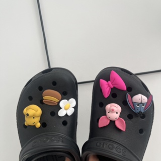 《6 ชิ้น หมีพูห์》โครค จี้ jibbitz อุดตัน jibbitz ชุดสติกเกอร์ Crocs น่ารัก DIY อุปกรณ์เสริม Crocs Pins