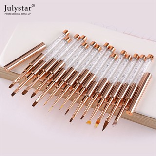 JULYSTAR Crystal Drill Pipe Nail Care Tools For Beginners Nail Care Pen Set Carving Penค่อยๆเปลี่ยน Halo Dye Pen ดินสอลวดครบชุดแปรง