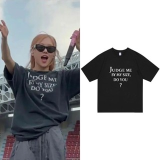 เสื้อยืดแขนสั้น ผ้าฝ้าย ทรงหลวม พิมพ์ลาย KPOP BLACKPINK Concert ROSE พลัสไซซ์ แฟชั่นฤดูร้อน สไตล์เกาหลี สําหรับผู้หญิง และคู่รัก