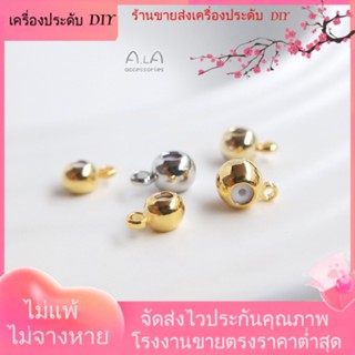 💖เครื่องประดับ DIY ขายส่ง💖ลูกปัดชุบทอง 18k พร้อมแหวนซิลิโคน ปรับได้ สําหรับทําเครื่องประดับ DIY[ลูกปัด/จี้/สร้อยคอ/สร้อยข้อมือ/กําไลข้อมือ/ต่างหู]