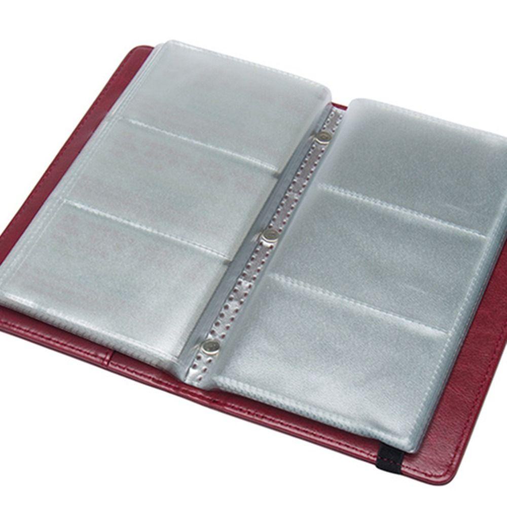 Wattle สมุดนามบัตร หนัง PU ยืดหยุ่น ความจุขนาดใหญ่ แบบพกพา สําหรับผู้ชาย - รูปที่ 2