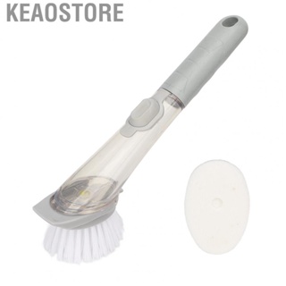 Keaostore Soap Dispensing Dish Brush Ergonomic Professional Long Handle Cleaning Leakproof Stain  for Men Home