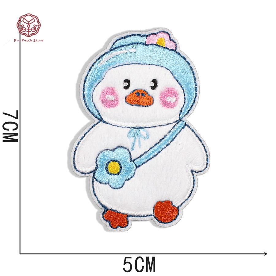 แผ่นแพทช์สติกเกอร์ ปักลายเป็ดน้อย สําหรับตกแต่งเสื้อผ้า DIY - รูปที่ 6