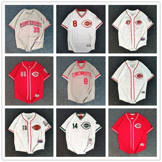 เสื้อกีฬาเบสบอลแขนสั้น ปักลาย Mlb Jersey Jersey ทรงหลวม ขนาดใหญ่ สไตล์ฮิปฮอป เรโทร