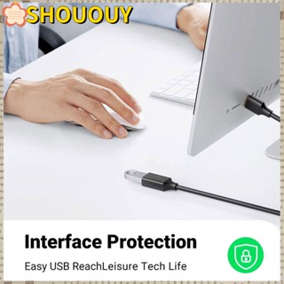 SHOUOUY สายเคเบิลข้อมูล USB 2.0 3.0 ความเร็วสูง ตัวผู้ เป็นตัวเมีย สําหรับคอมพิวเตอร์ 2 ชิ้น