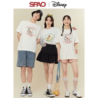 【พร้อมส่ง】เสื้อยืดคอกลม แขนสั้น พิมพ์ลาย SPAO Bambi แฟชั่นฤดูร้อน SPRLD24D24