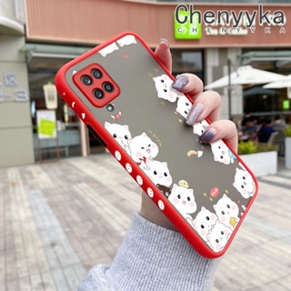 เคสโทรศัพท์มือถือ ซิลิโคนแข็ง บาง กันกระแทก ลายการ์ตูนแมวน่ารัก สําหรับ Samsung A12 4G A12 5G F12 M12 F23 5G F13 M13