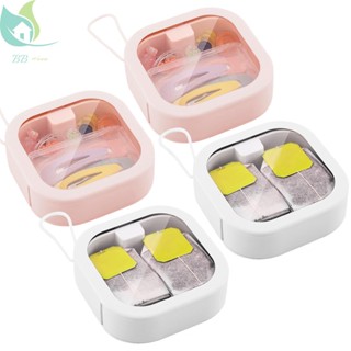 Shopqjc0622 กล่องเก็บกิ๊บติดผม ขนาดเล็ก แบบพกพา 4 ชิ้น